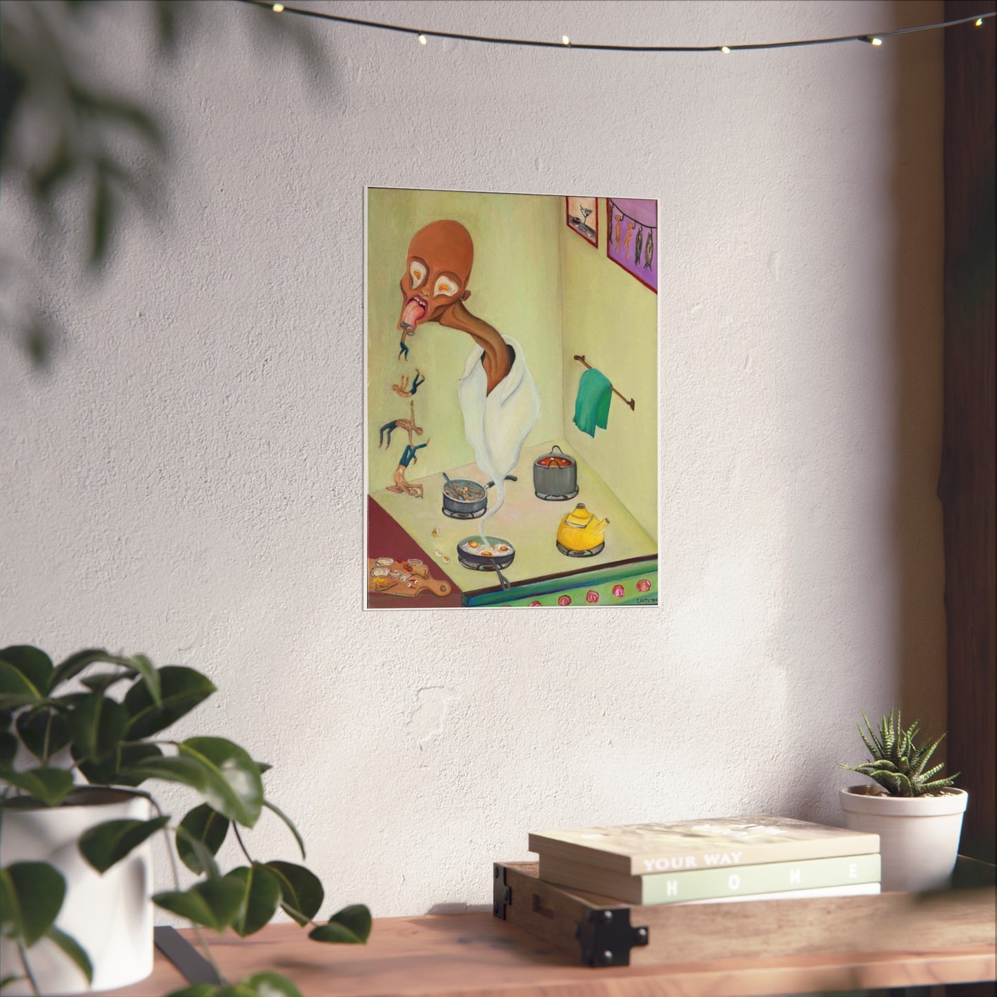 Eclectic Wall Art Print, Quirky Home Decor, Modern Fine Art Poster, Unique Gift, Living Room Accent